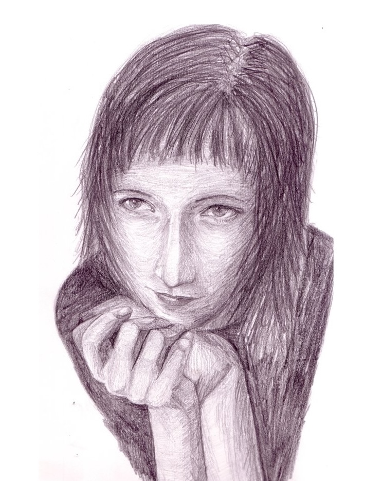 Pencil portrait of Isabella